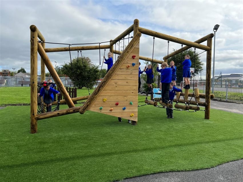Climb Across the Trim Trail at St Gregory's Primary School Main Image